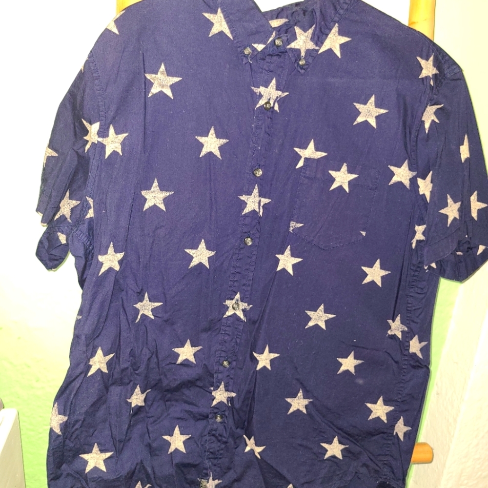 Denim & supply buttondown shortsleeve navy blue